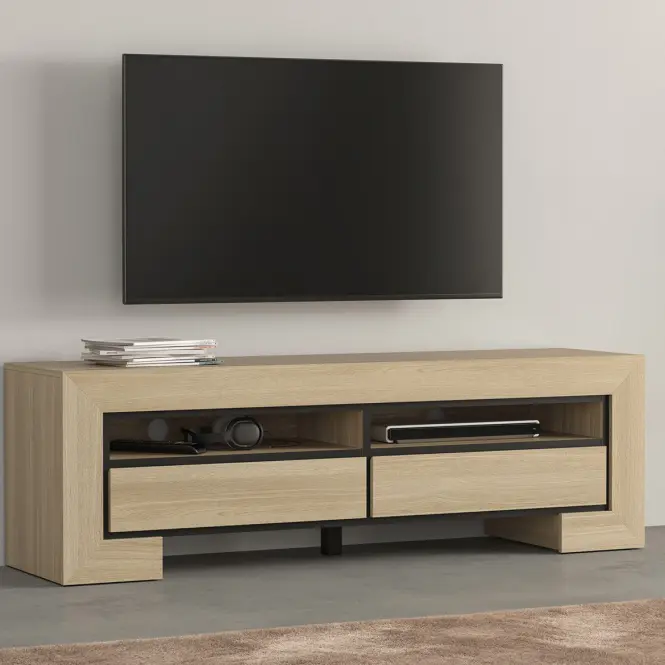 TV stolík Cuba Ii 40 Dub Sambal/Čierna,8