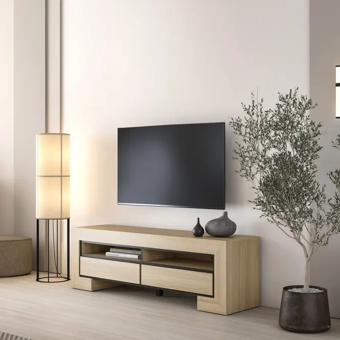 TV stolík Cuba Ii 40 Dub Sambal/Čierna,9