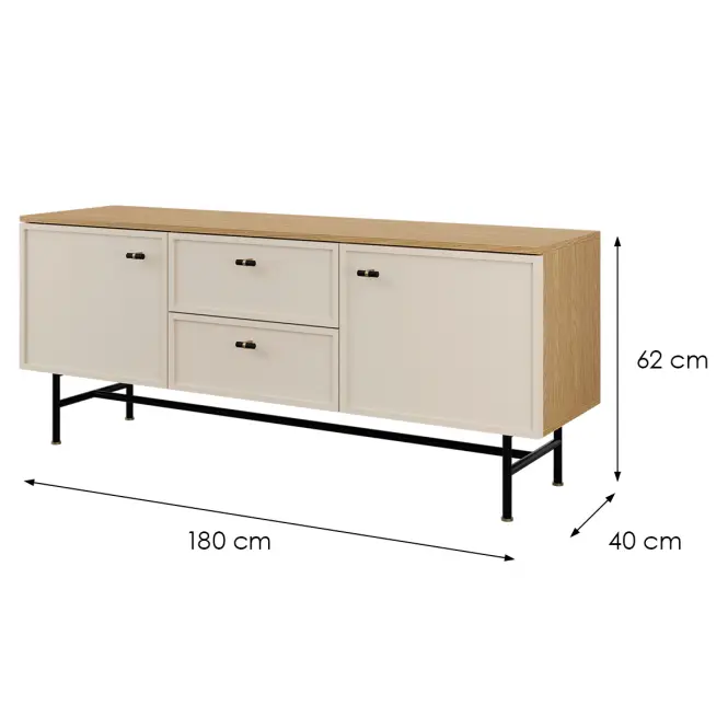 TV stolík Elora 12 Dub Jarný/Macadamia