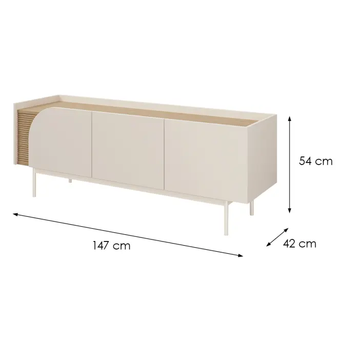 TV stolík Carmen 10 Macadamia/Dub Jarný