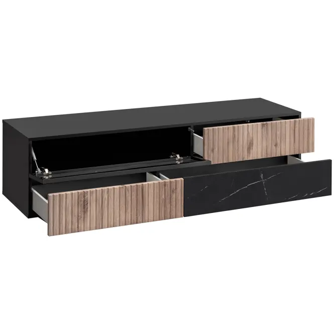 TV stolík Cannes Zmwdv Cs RTV Black/Viking/Marble Black,3