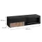 TV stolík Cannes s biokrbem Zmwdv Cs RTV-K Black/Viking/Marble Black,2