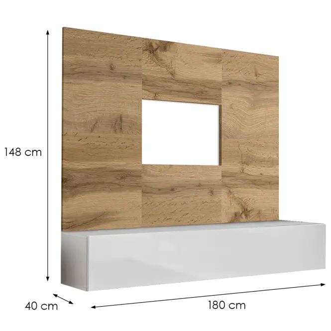 TV stolík + Panel Switch Wtw Sw Pr1 Wotan/Bílá