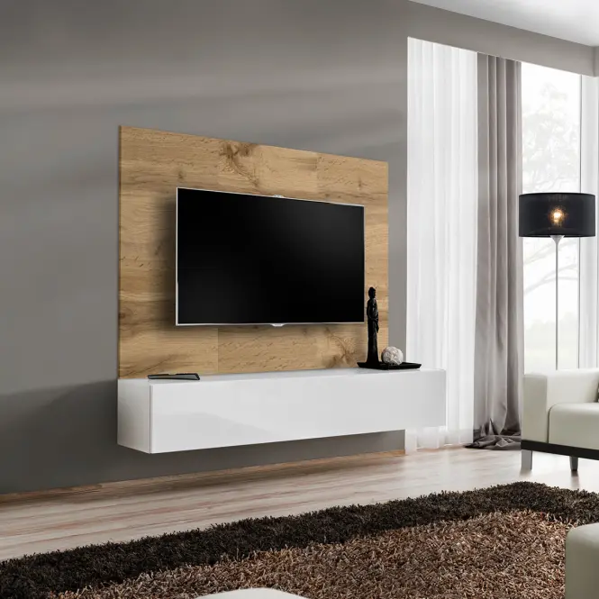 TV stolík + Panel Switch Wtw Sw Pr1 Wotan/Bílá