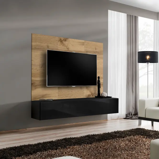 TV stolík + Panel Switch Wtz Sw Pr1 Wotan/Čierna