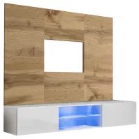 TV stolík + Panel Switch Wtw Sw Pr3 + Led Wotan/Bílá