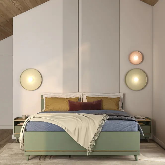 Posteľ Scandi 31 160 Dubový Olej/Zelená,5