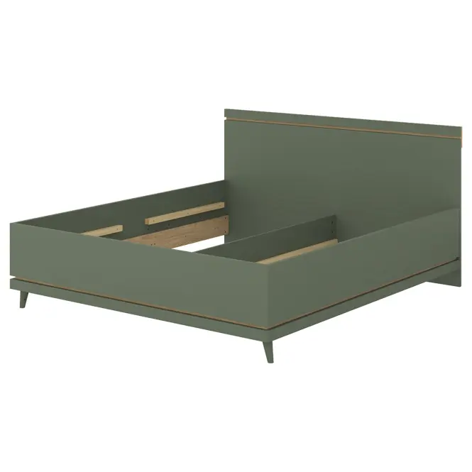Posteľ Scandi 32 180 Dubový Olej/Zelená