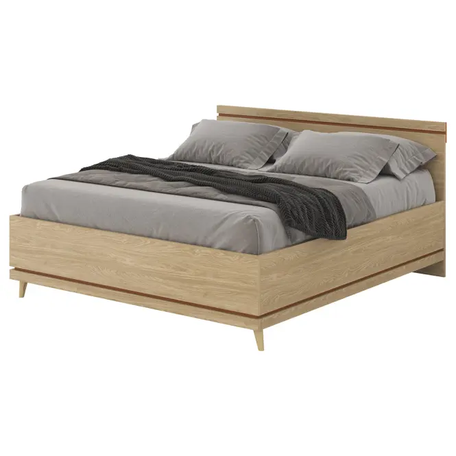 Posteľ Scandi 32 180 Dubový Olej/Tehla