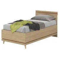 Posteľ Scandi 34 100 Dubový Olej/Tehla