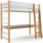 Posteľ Niko 80x190 Biela/Prírodný Dub
