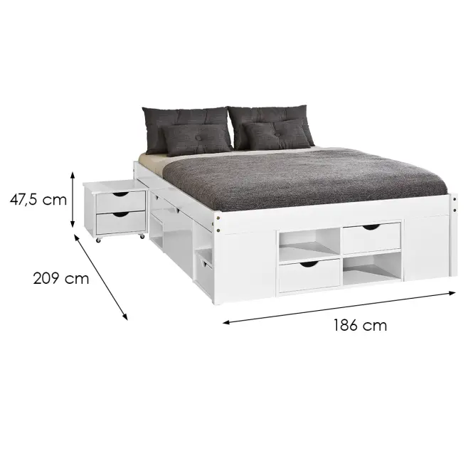 Posteľ 20900180 Till 180x200 Biela,2