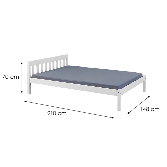 Posteľ 29040020 Vilmar 140x200 Biela,3