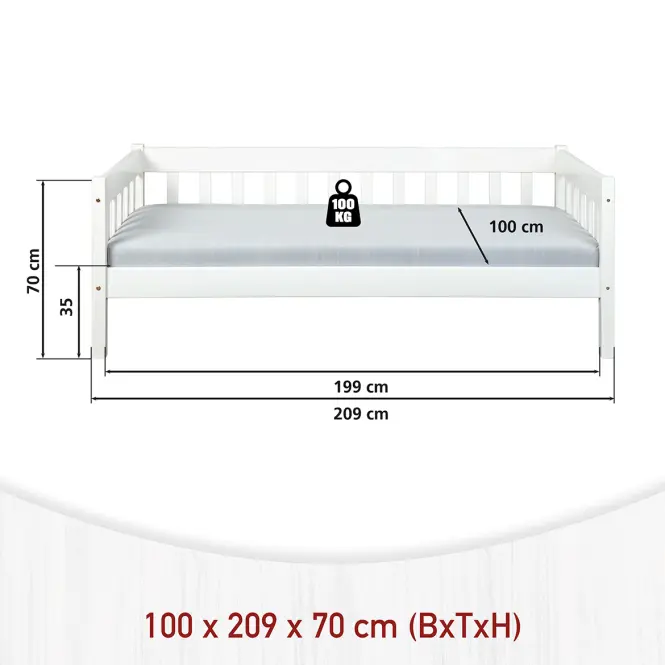 Posteľ 29040060 Sintro 90x200 Biela