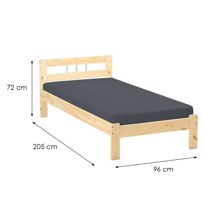 Posteľ 30400225 Jana 90x200 Prírodné,2