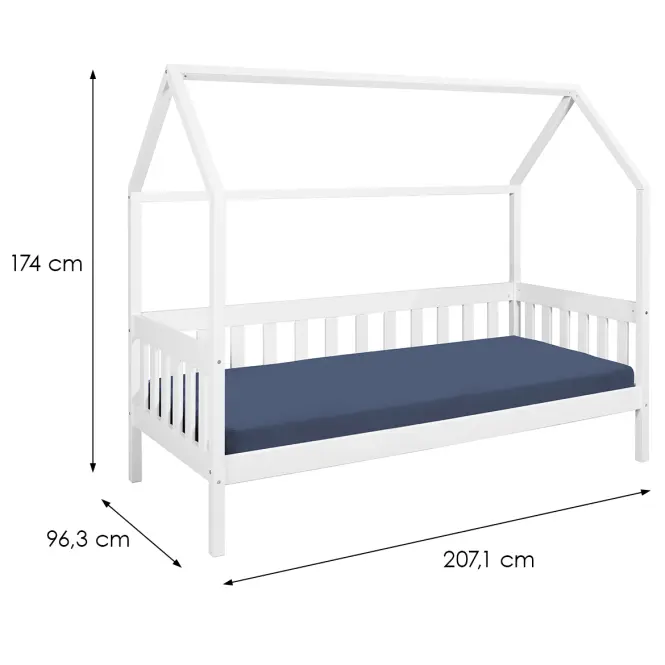 Posteľ 40101080 Funky Housebed 90x200 Biela,3