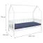 Posteľ 40101080 Funky Housebed 90x200 Biela,3