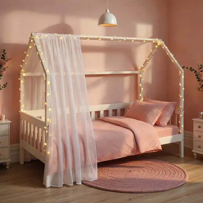 Posteľ 40101080 Funky Housebed 90x200 Biela,7