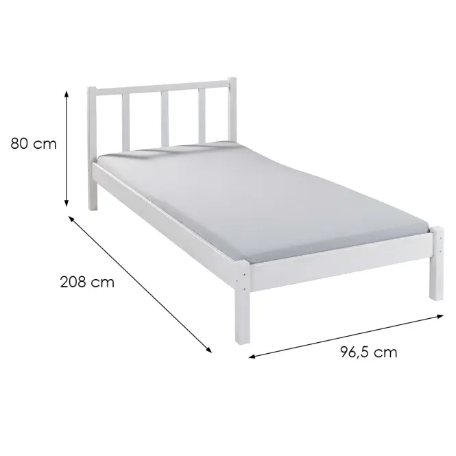 Posteľ 29040100 Bet Fredy 90x200 Biela
