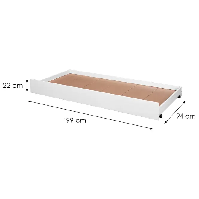 Posteľ Szuflada 20900286 Umea Pod 90x200 Biała,4