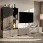 Obývacia Stena Gina Sgms Gn Clay Grey/Marble Black