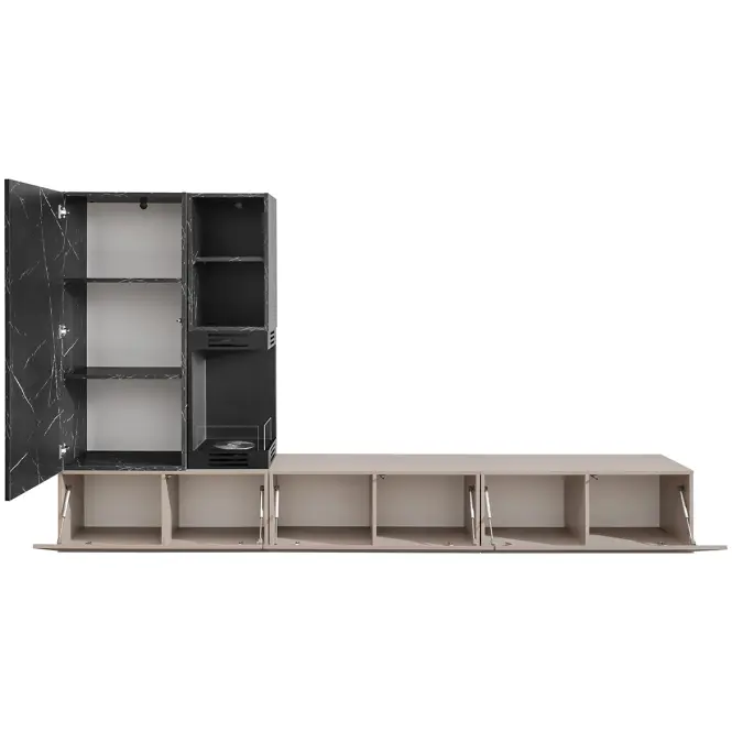 Obývacia Stena Gina Sgms Gn Clay Grey/Marble Black
