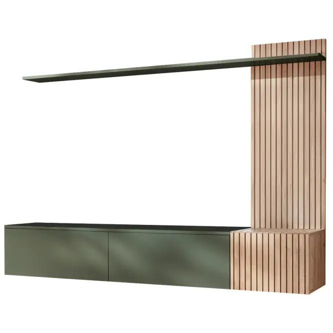 Obývacia Stena Solo Hjzi Sl Hickory Jackson/Green