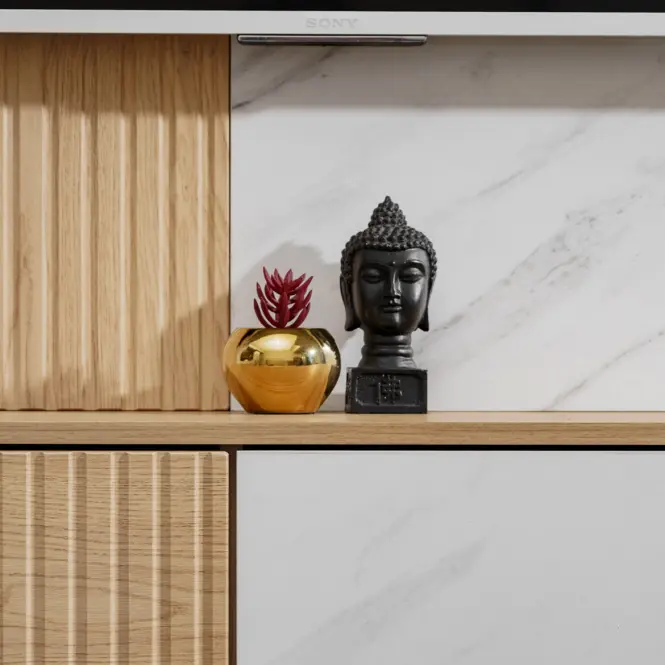 Obývacia Stena Noir I Dcmw Nr1 Cremona Oak/Marble White