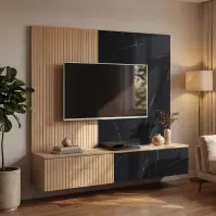 Obývacia Stena Noir I Dcms Nr1 Cremona Oak/Marble Black