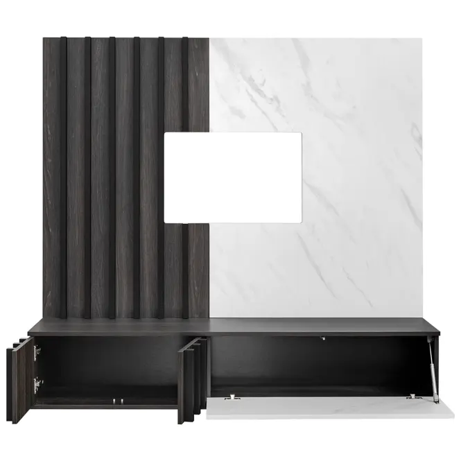 Obývacia Stena Noir Ii Dgmw Nr2 Grafit Oak/Marble Black