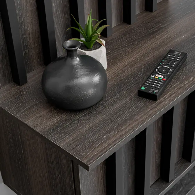 Obývacia Stena Noir Ii Dgmw Nr2 Grafit Oak/Marble Black