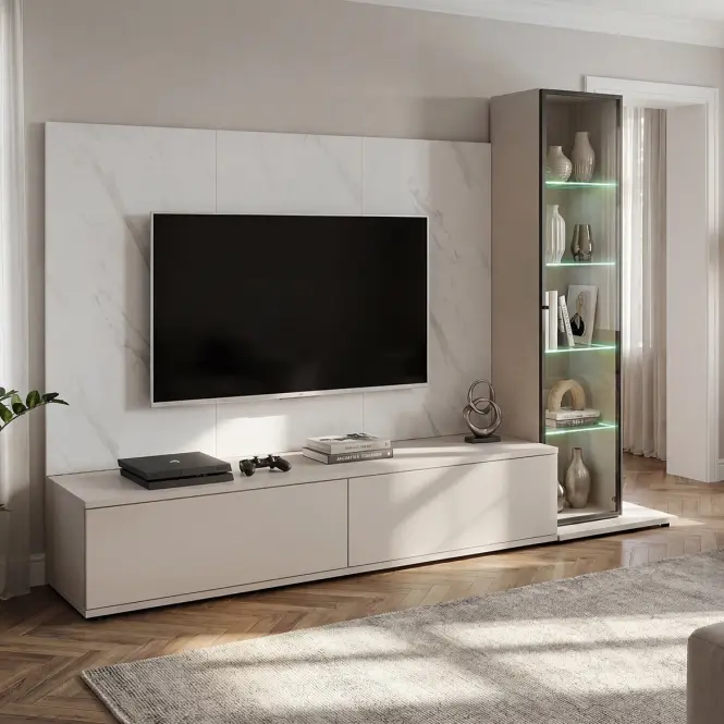 Obývacia Stena Glam I Ccmw Gl2 Kašmír/Marble Bianco