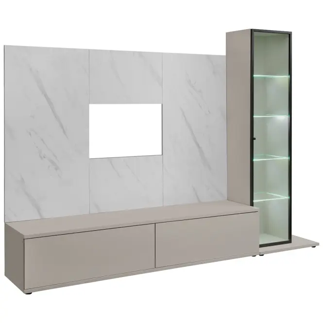 Obývacia Stena Glam I Ccmw Gl2 Kašmír/Marble Bianco,3