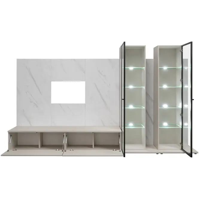 Obývacia Stena Glam Ii Ccmw Gl3 Kašmír/Marble Bianco