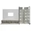 Obývacia Stena Glam Ii Ccmw Gl3 Kašmír/Marble Bianco,2