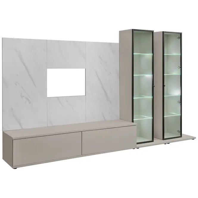 Obývacia Stena Glam Ii Ccmw Gl3 Kašmír/Marble Bianco