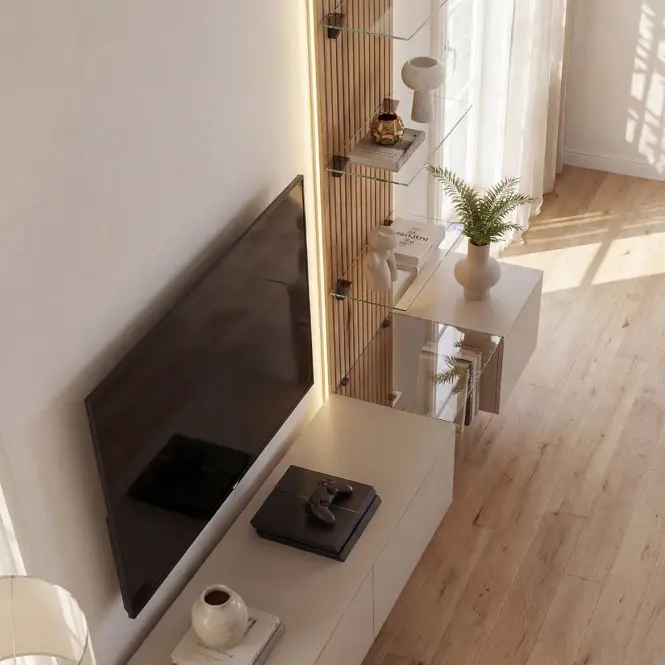 Obývacia Stena Luzz Sgce Lz Clay Grey/Coast Evoke Oak