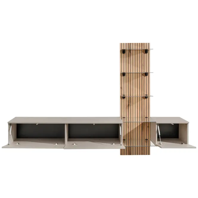 Obývacia Stena Luzz Sgce Lz Clay Grey/Coast Evoke Oak,3