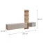 Obývacia Stena Luzz Sgce Lz Clay Grey/Coast Evoke Oak,4