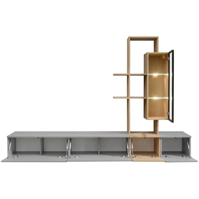 Obývacia Stena Leo Agdc Lo Arctic Grey/Cremona Oak