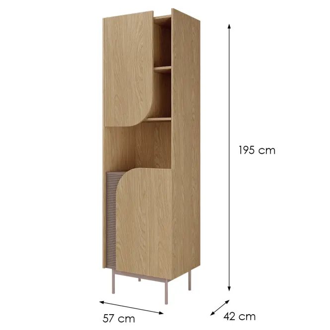 Regál Carmen 3 Dub Jar/Toffi,2