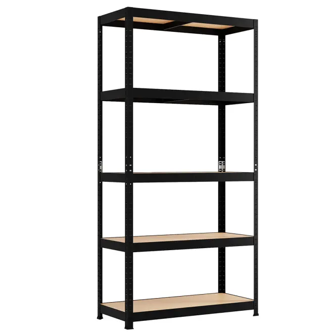 Skladový kovový regál 175 čierny 180x90x40 - 5 políc/175 kg