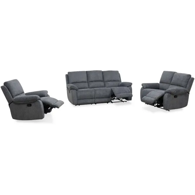 Pohovka Aruba 3S+2REC sivá s relaxačnou funkciou,4