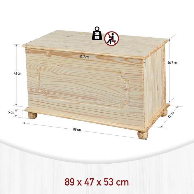 Truhlica s hračkami 16901000 Emel Természetes fenyőlakk