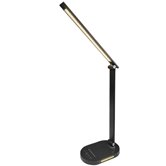 Stolová lampa ALIS BLACK CCT 5 BARW 7W DIM USB LB1