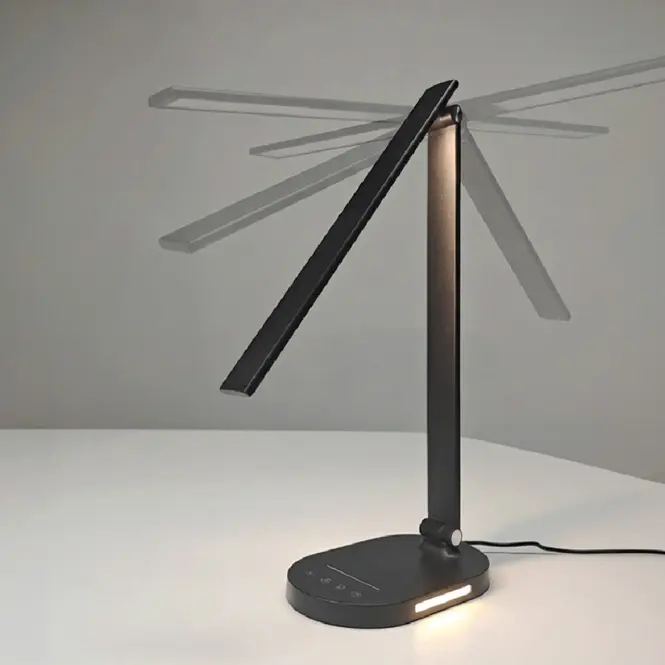 Stolová lampa ALIS BLACK CCT 5 BARW 7W DIM USB LB1,2
