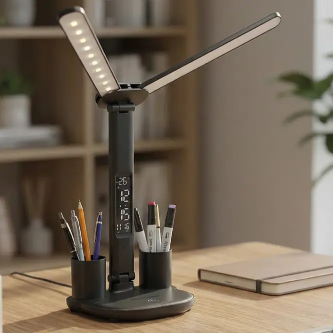Stolová lampa DALIS CZARNY CCT 11W DIM USB LB1,2