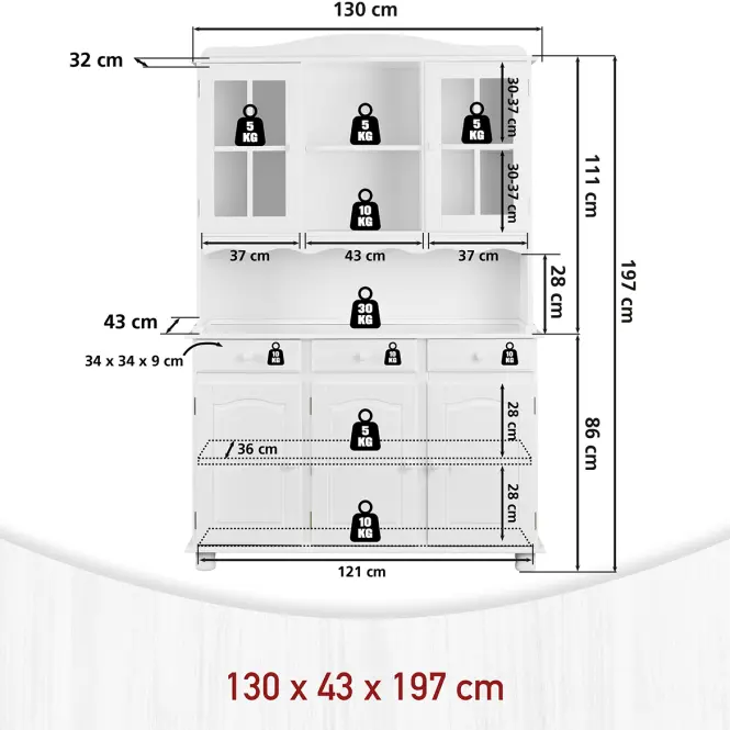Skriňa 20900815 Siena Biela borovica,4