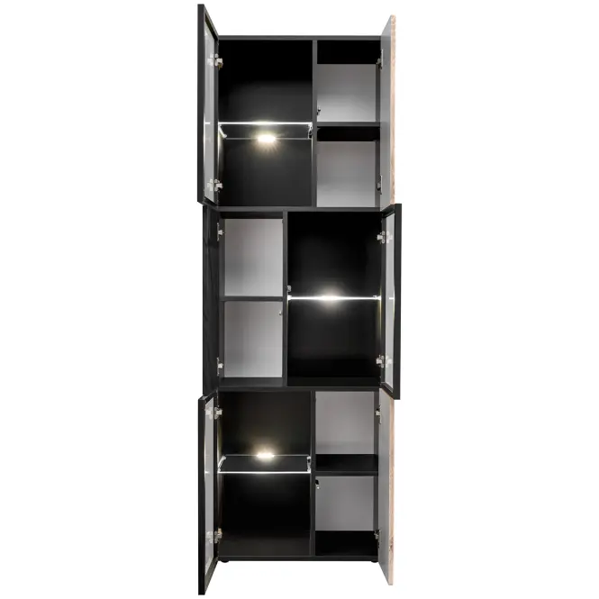 Vitrína Cannes Zmwdv Cs Wsw Black/Viking/Marble Black,3