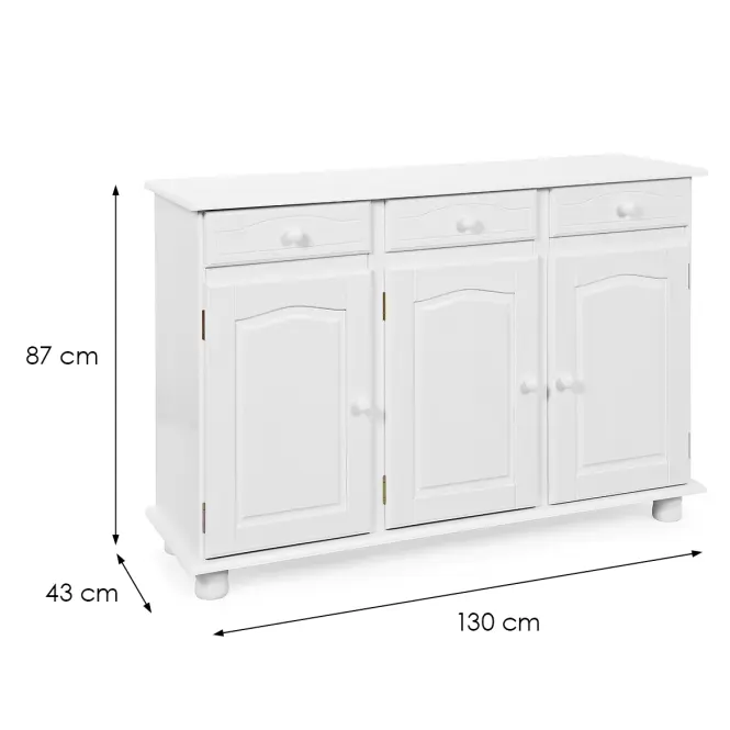 Komoda 20900810 Livio 3d3s Biela borovica,2